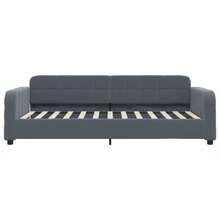 vidaXL Tagesbett Dunkelgrau 90x200 Cm Samt - Grey - View 3