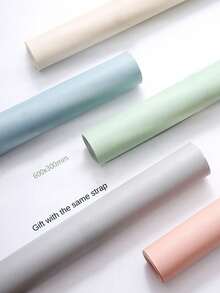 1pc (Random Color) Double-Sided Keyboard & Mouse Pad, Faux Leather Desk Mat For Laptop, Computer, Office, 30*60cm