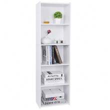 2 PCS 5-Tier Bookcase 52 Open Shelf Bookshelf Display Storage Shelf White - 1 - 查看 7