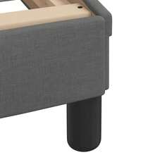 vidaXL Bett Mit Matratze "Hvar" Dunkelgrau 100x200 Cm Stoff - Grey - View 9