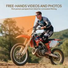 1080P HD Loop Video Glasses Camera - Portable Action Camera For Motorcycling And Outdoor Activities, Featuring Hybrid Image Stabilization And Autofocus, Built-In Lithium Polymer Battery, Hands-Free Shooting, Lightweight Design, Rugged Durability, And Designed For Content Creators. - 黑色 - 查看 9