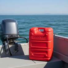24L Outboard External Fuel Tank Handle Anti-Static Anti-Aging External Interface Red Plastic Horizontal Fuel Tank - Red - View 1