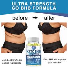 GREENPEOPLE HFU Keto Capsules Slimming Product Weight Loss Detox Cleanse Colon Reduce Bloating Heathly Advanced Ketogenic Formula - 2 Pack(60pcs) - 查看 7