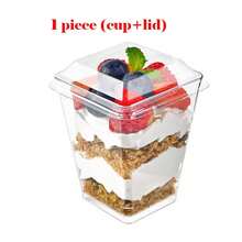 100pcs 5oz Plastic Dessert Cups With Lids And Spoons, Clear Parfait Cups, Pudding Cups, Mini Party Serving Cups For Appetizers, Fruit, Yogurt, Ice Cream, Suitable For Christmas, Halloween And Other Occasions