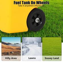Bote de gas de 15 galones, carrito de combustible con bomba, tanques de transferencia de combustible con manguera de entrega de 10 pies, lata de combustible para coches, cortacéspedes, - Unitalla - Ver 6