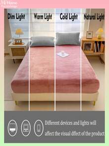 Lençol de veludo cristal de cor sólida (1 peça), roupa de cama, protetor de colchão, capa de cama, roupa de cama confortável e quente para o lar, protetor de colchão antipilling, macio e agradável ao toque, disponível em várias cores para meninos, meninas, dormitórios estudantis, decoração simples e moderna para casa, roupa de cama macia e confortável para o quarto, capa de colchão moderna, protetor de colchão completo, lavável à máquina, roupa de cama para a volta às aulas. - Multicolorido - Ver 6