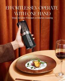 Molinillo EléCtrico De Sal Y Pimienta Recargable, 800 MAh, 2 Velocidades, Cabezal De Molino De Pimienta Giratorio Reversible, Salero AutomáTico De Grueso Ajustable, OperacióN Con Una - 1 - Ver 4