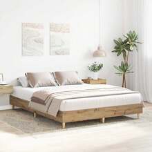 vidaXL Bettgestell Ohne Matratze, Artisan-Eiche, 75x190cm, Holzwerkstoff - Castano - Visualizzare 3