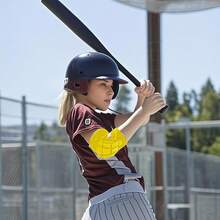 Guardia del Codo de Softball, softbol de Guardia de Codo, Almohadilla Protectora del Codo, Arrazamiento Protector de Brazo Ajustable para Softball de Voleibol, Almohadilla Protectora del - Amarillo - Ver 3