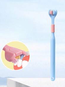 Three-Sided Soft Hair Toothbrush, Effective Wrap-Around Design, Deeply And Thoroughly To Clean Teeth And Gums, Suitable For Adults And Children Toothbrushes And Accessories - Multicolor - View 8