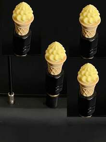 2个/4个/彩色冰淇淋轮胎气门嘴帽 - 耐用可爱的气门嘴套，防漏且通用，适用于轿车、摩托车和SUV。女士汽车配件，汽车配件，男士汽车配件。