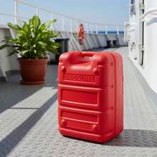 24L Outboard External Fuel Tank Handle Anti-Static Anti-Aging External Interface Red Plastic Horizontal Fuel Tank - Red - View 3