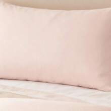 Two-Pack Cotton Rich Pillowcases 50*70 Cm – Soft, Breathable, Skin-Friendly – Solid Color Design, Standard Size – Made In Turkey - Pink - View 2
