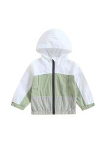 Toddler Baby Boy Girl Fall Clothes Outwear Zipper Hooded Sweatshirt Jacket Lightweight Windbreaker Jackets - 綠色 - 查看 9