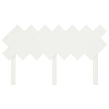 vidaXL Bett-Kopfteil Weiß 141x3x80,5 Cm Massivholz Kiefer - White - View 5