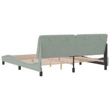 vidaXL Bettgestell ohne Matratze, hellgrau, 180x200 cm, Samt - Grau - Übersicht 7