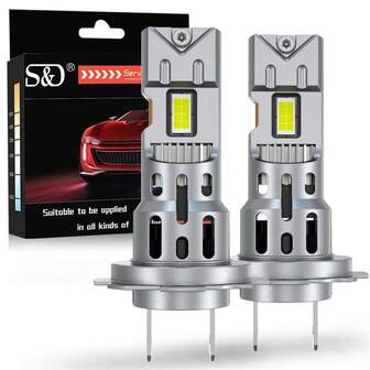  S&D H7 LED-billampor 80w 30000lm med fläkt turboljus H7 LED-strålkastare 6500K 12V utan fel Canbus-dimljus vita