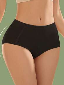 Quần legging định hình nâng mông, kiểm soát bụng gợi cảm cho nữ, quần bó định hình eo liền mạch màu đào - màu đen - Xem 3