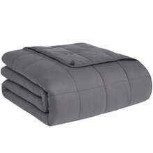 Weighted Blanket 7lbs 40"X 60" Grey Heavy Blanket For 60-80lbs Weighted Blanket For Cooling And Heating With Premium Glass Beads Thick Blanket All-Season - 01-灰色+48吋x72吋-15磅 - 查看 1
