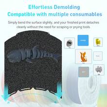 升级版 Snapmaker U1 板材 PEO PEI 碳纤维钢板 高品质弹簧钢板，适用于 Snapmaker 3D 打印机零件