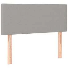 vidaXL Boxspringbett Mit Matratze, Hellgrau, 90x200 Cm, Stoff - Grey - View 6