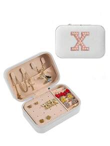 1 hộp đựng trang sức tối giản, hộp đựng trang sức PU di động cho du lịch mùa hè, hộp đựng trang sức mini đựng hoa tai, vòng cổ, nhẫn, trưng bày và cất giữ trang sức, hộp đựng trang sức dung tích lớn, thích hợp đựng hoa tai, nhẫn, vòng cổ, vòng tay, phụ kiện làm móng, Ngày của Mẹ, Giáng sinh, quà tặng Halloween, hộp đựng đồ cho phụ nữ, vật dụng thiết yếu khi đi du lịch, lưu trữ đồ dùng trong ký túc xá khi trở lại trường - Nhiều màu - Xem 107