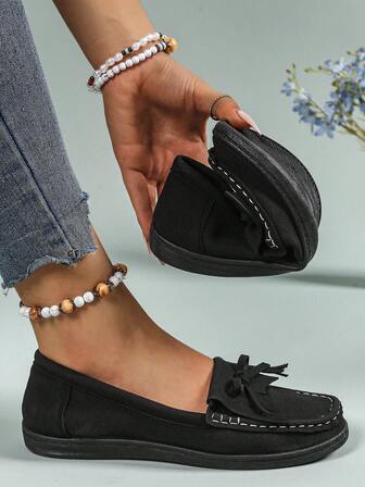 1双纯色PU材质软底乐福鞋，护士鞋，青少年休闲一脚蹬运动鞋，工作运动两相宜，轻便百搭