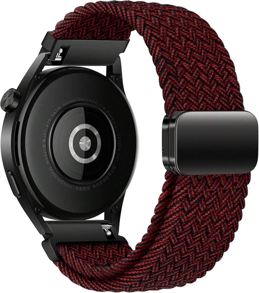 Smart Watch Strap - Black & Red-2 - View 1