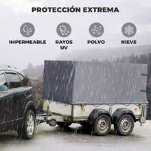 VINILMAX Lona Impermeable de 1.50x1m Uso Rudo con Protección UV para Exterior | Resistente a Polvo, Lluvia y Nieve | Ideal para Camiones, Obra y Construcción | Disponible en Varios Colores - Plateado - Ver 6