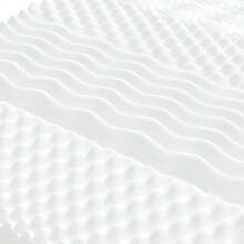 vidaXL Ausziehbares Tagesbett Mit Matratzen, Creme, 90x200 Cm, Stoff - White - View 8