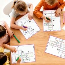 10pcs Math Arithmetic Whiteboard Multiplication Learning Tools, Suitable For 2-4 Grade Children Math Operation Thinking Training Educational Board - Multicolor - View 9