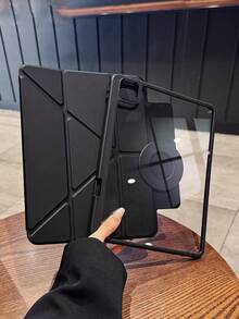 磁吸式可拆卸平板电脑保护套，适用于 iPad A16，3+Y 折叠设计，带笔槽，透明亚克力底壳，适用于 iPad 第十代，也适用于 iPad Pro 11 英寸（2020/2021/2022）、iPad Air 11 英寸（M2）、iPad Air 11 英寸（M3）、iPad Mini 7/6 英寸，多角度支撑，智能睡眠唤醒功能，也适用于 iPad 第九代。