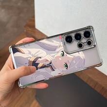 三星電子ホットアニメ携帯電話ケースサムスン S25 S24 S23 S22 S21 S20 FE ウルトラプラス 4 グラム 5 グラム電気メッキ色ハイエンド耐衝撃透明保護カバー - シルバー - チェックする 6