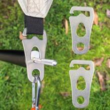 1/4pcs Non-Slip Stainless Steel Buckle, Suitable For Awning Supports, Outdoor Windproof Ropes, Adjustable Cord Accessories And Tent Rope Adjuster