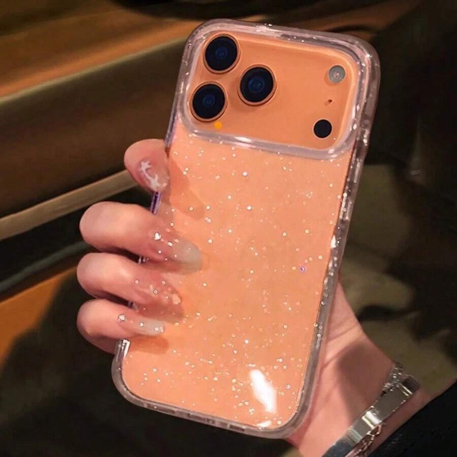 1PC Transparent Glittery Phone Case, Transparent Wallet-Style Silicone Shockproof Back Cover, Waterproof, Drop-Proof, And Scratch-Resistant. Compatible With IPhone 17/17 Air/17 Pro/17 Pro/16/16 Pro Max/16 Pro/16 Plus/15/15 Pro Max/15 Pro/15 Plus/14/14 Pro/14 Plus/14 Pro Max/13/13 Pro/13 Pro Max/12/12 Pro/12 Pro Max/11/11 Pro/11 Pro Max/X/XS/XR/XS Max/7/8/SE2/7p/8p. - Clear - View 1
