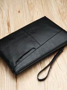 1pc Fashionable Minimalist Men's Clutch Bag, Made Of High-Quality PU Leather, Large Capacity To Hold Phone, Bank Cards, Short Wallet, Keys And Other Personal Items, Essential Accessory For Stylish Men, Convenient Pockets, Comfortable Handheld, Suitable For Business, Travel And Outdoor Use Bible Bag New Year Gift Valentine'S Day - Multicolor - View 12
