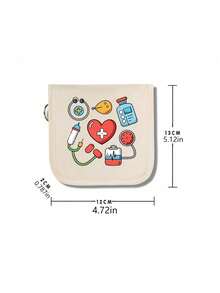 1个便携式药袋，小巧药盒，便捷旅行药品收纳袋，适合日常/户外/旅行，注重健康和经常旅行人士的必备品，多功能布艺药袋，便携式急救包，户外旅行药袋，宿舍应急药品收纳袋（多种颜色可选） - 彩色 - 查看 12