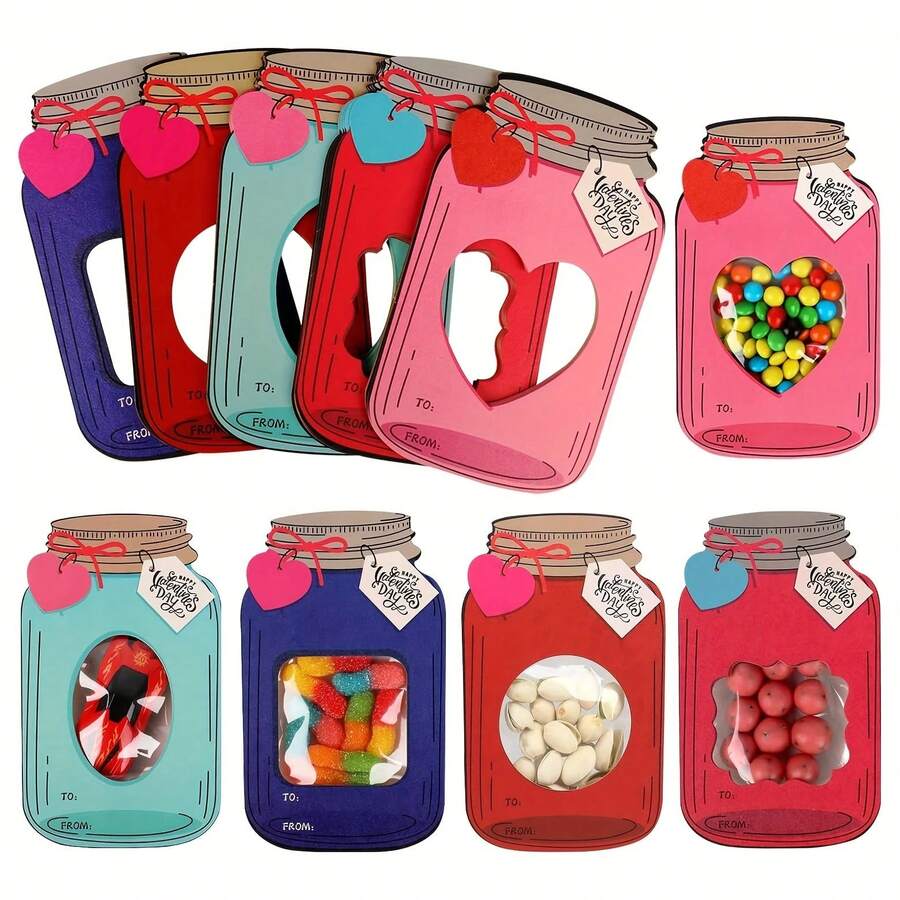 20 Pcs/10 Pcs/5 Pcs/1 Pc Valentine'S Day Greeting Cards, 9 Fun Valentine'S Day Exchange Cards, Perfect For Classroom Party Gifts, Happy Valentine'S Day Greeting Cards, Fun Valentine'S Day Gifts For Classrooms, School Exchange Party Gifts, Small Business Supplies (Candy Not Included) - Multicolor - View 1