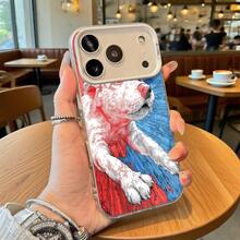 Funda de Teléfono con Estampado de Oso Polar Rojo Azul Blanco para Modelos de  y  Adecuada para Todas las Estaciones Opción de Regalo Ideal - Plateado - Ver 2