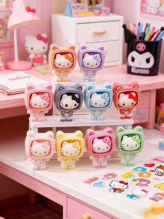  Officially Licensed Sanrio Hello Kitty Plush TV Desktop Decor – DIY Assembly Kit! Modern Resin Craft With Hello Kitty As TV Presenter, Cute Plush Accents & Easy-To-Build Design – Perfect For Home Shelves, Office Desks, Kids' Room Decor, Desktop Displays & Sanrio Fan Collections! Awesome Birthday, Christmas, Easter & Holiday Gifts For Hello Kitty Lovers, Craft Enthusiasts & Decor Fans Of All Ages!