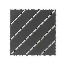 Plastic Decking Tiles, 44 Mounted Decking Tiles, 12" X 12" Squares, Waterproof For 24/7 Outdoor Use, Back Poolside Balcony - Outdoor And Indoor Patio Decking Tiles - 深灰色 - 查看 5