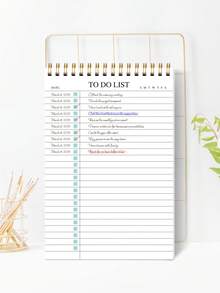 BUBU 1pc To-Do List Notepad - Daily Planner, Boost Productivity And Achieve Goals, Undated Tear-Off Paper - To-Do List Notepad, Suitable For Office, Home Use, School Supplies, Back To School Season - Mint Green - View 4