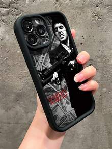 Funda de teléfono a prueba de golpes de TPU con superhéroe personalizado con billete de dólar estadounidense compatible con iPhone 17, 17 Pro Max, 17 Air, 16, 16 Plus, 15, 14, 13, 12, 11, XS, XR, X, 7, 8 Plus, Pro Max, 13 Pro Max, 16 Pro Max, regalos para mujeres y hombres - Negro - Ver 2