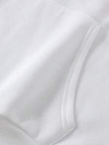 Sudadera con estampado de tela de araña para mujer Sudadera con capucha y estampado de telaraña en tonos oscuros, con cordón y bolsillos. Sudadera con capucha informal para mujer, cálida y cómoda, en color liso. - Blanco - Ver 5