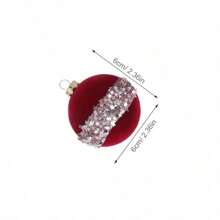 yHomoyoyo 16 Piezas Esferas Navideñas Inastillables de Bolas de Árbol de Navidad con Flocking Rojo para Decoracion Festiva Colgante Hogar Fiesta - rojo - Ver 2