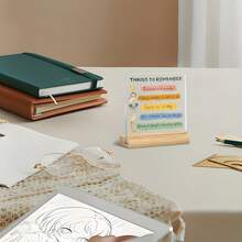 1件，圣诞礼物 - 励志装饰牌匾“值得铭记的事”适合摆放在书房或房间，传递积极的日常信念，也适合作为感恩节礼物，为家庭和办公环境注入勇气和希望。 - 彩色 - 查看 3