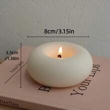 1/2pcs Nordic Style Donut Scented Candle ,Smokeless Soy Wax, Creative Home Decor, Innovative Gift, Atmosphere Creation, Aromatherapy, Perfect For Birthdays, Housewarming, Anniversary Gifts, Suitable For Parties, Banquets, Candlelit Dinners