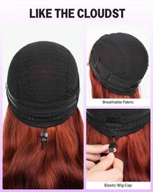 MEGALOOK 20 Inch Reddish Brown Body Wave Human Hair 6x5 Lace Glueless Wigs With Drawstring Cap - 100% Human Hair Wigs #33 Color Wig Pre Cut & Pre Plucked Hairline Invisible Lace Closure Wig 180% Density Transparent Lace Body Wave Wig - Beginner Friendly Natural Looking Daily Use Office Ready Corpse Bride Halloween Vibes Party Style Y2K Baddie Vacation Outfits Outdoor Cosplay Campus School Holiday Christmas Part Wedding Festival Ready For Women - S33 - View 7