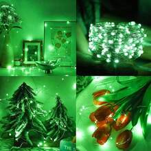 1条装 10/20/30/50/100/200颗LED灯珠 1米/2米/3米/5米/10米/20米铜线串灯，适用于节日装饰、婚礼、派对、礼品、卧室、客厅、家居、花园、单身派对 [不含电池]，斋月装饰灯 - 銅線燈 - 查看 5