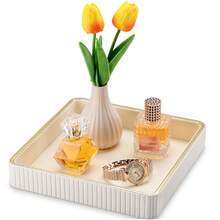 Square Leather Tray Desktop Storage Rack, High-End Service Tray Decorative Tray - Suitable For Perfume Tray, Bedside Cabinet, Bedside Storage Box, Vanity Tray, Perfume Tray, Miscellaneous, Cosmetics, Money, Tableware - Holiday Gift - Multicolor - View 14